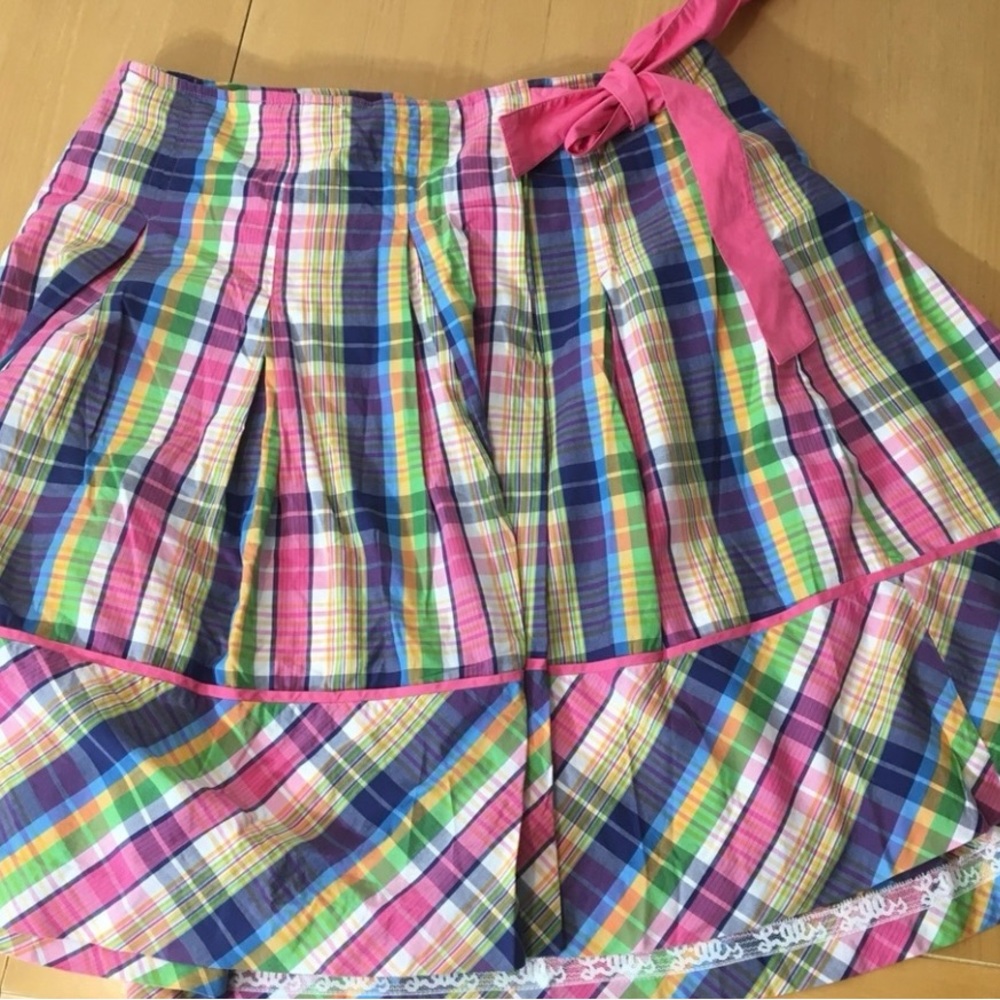 Lilly Pulitzer plaid wrap skirt